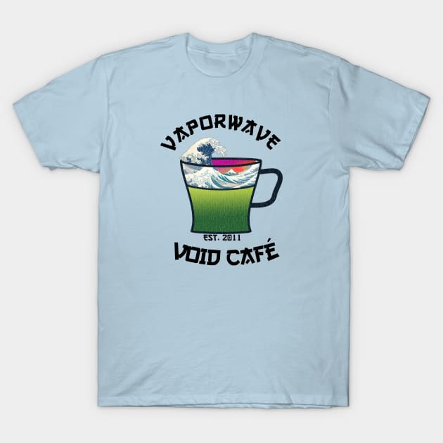 Vaporwave Aesthetic Great Wave Off Kanagawa Cafe Coffee Tea T-Shirt T-Shirt by mycko_design